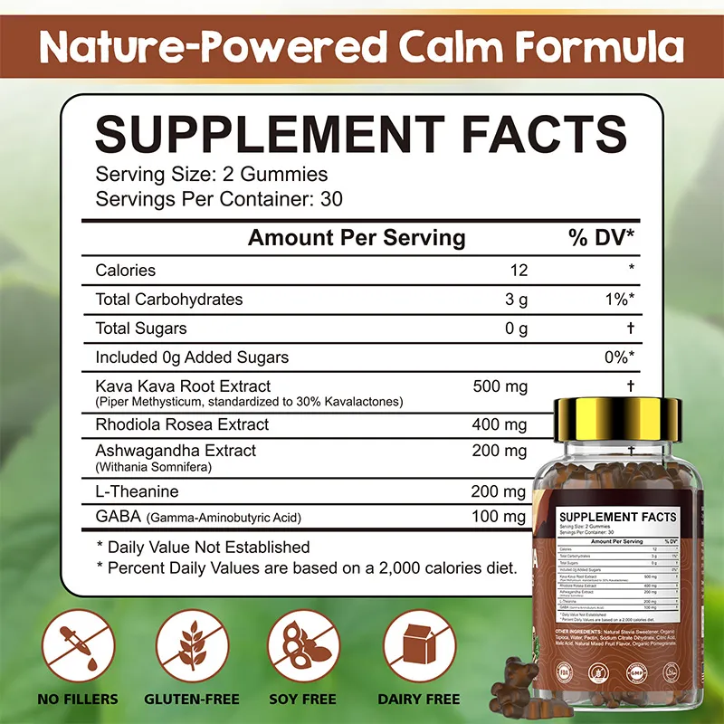 OEM KAVA Gummies Supplement Facts