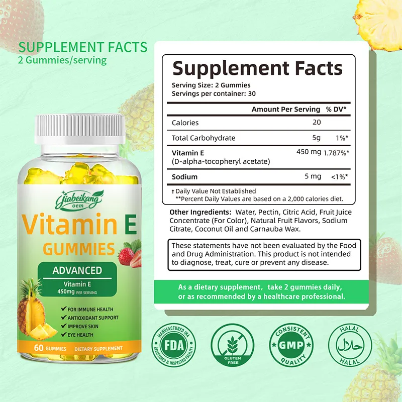 OEM Vitamin E Gummies Supplement